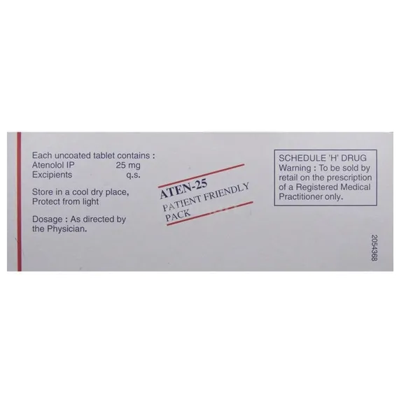 aten 25mg tablet 14's